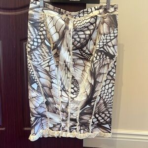 Just Cavalli pencil silk skirt leopard print size 46